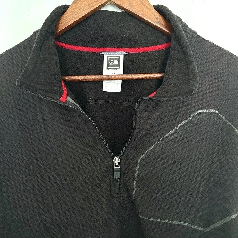 The North Face large‎ men's quarter zip lightweight pullover black jacket